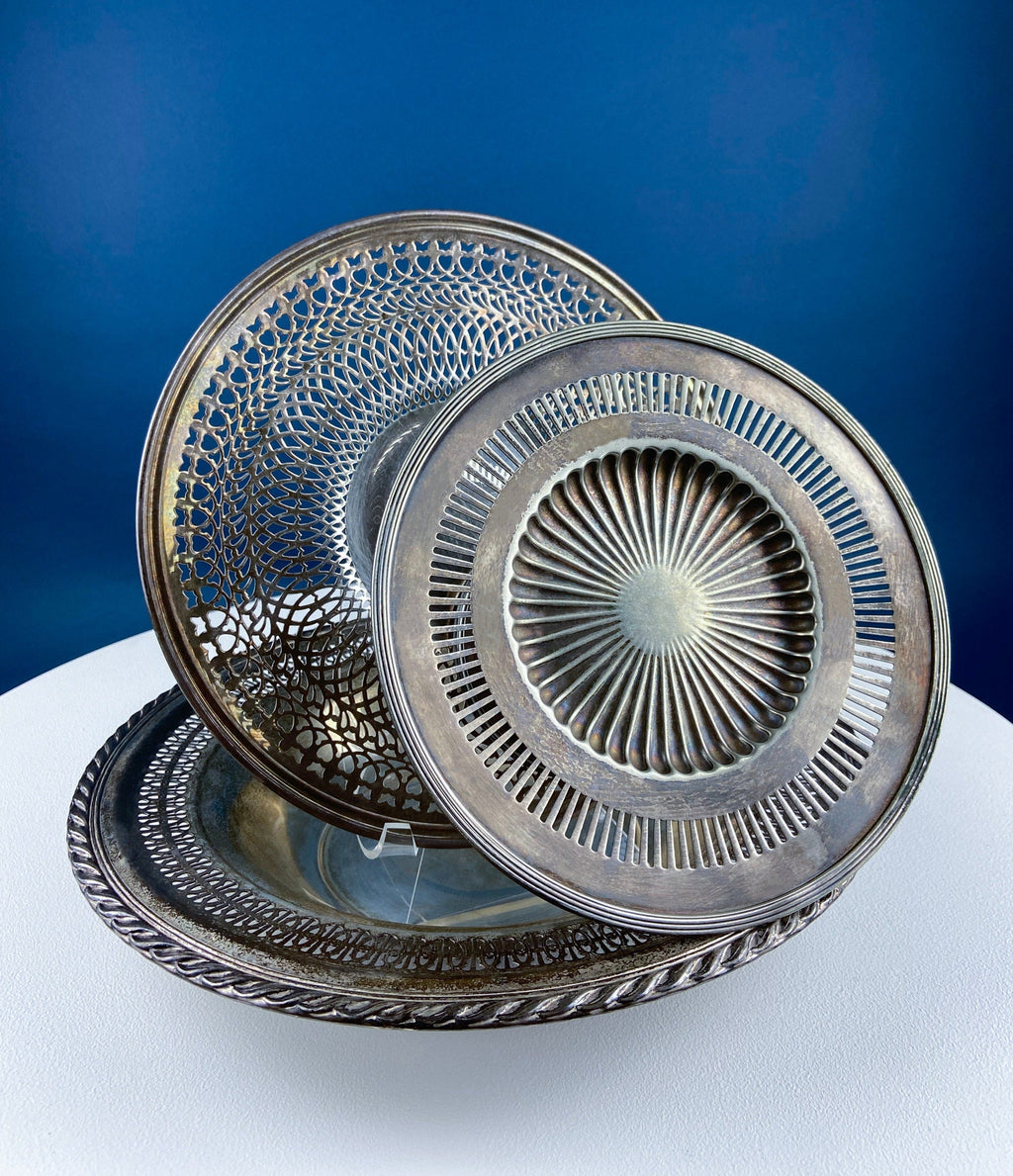 Vintage Silver-Plated Serving Dish Set – Holiday Table