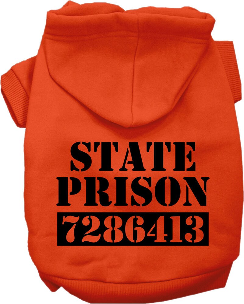 Halloween Pet Hoodie – Inmate Costume for Dogs & Cats