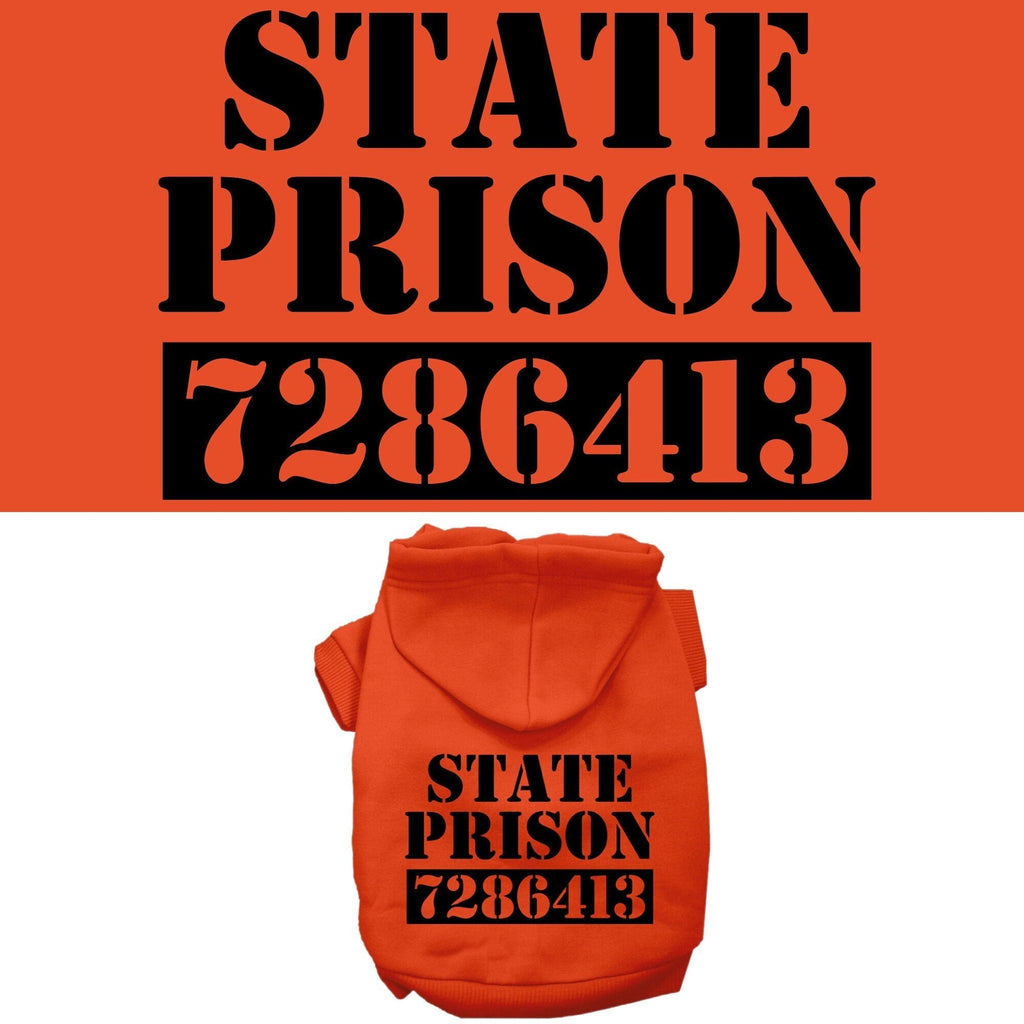 Halloween Pet Hoodie – Inmate Costume for Dogs & Cats