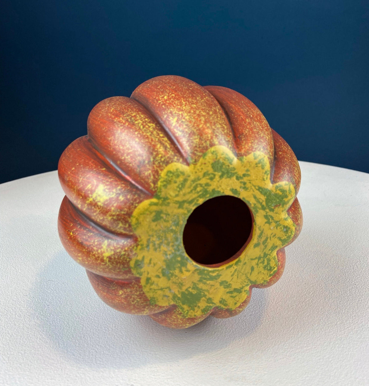 Vintage Ceramic Pumpkin – Rustic Fall Table Decor