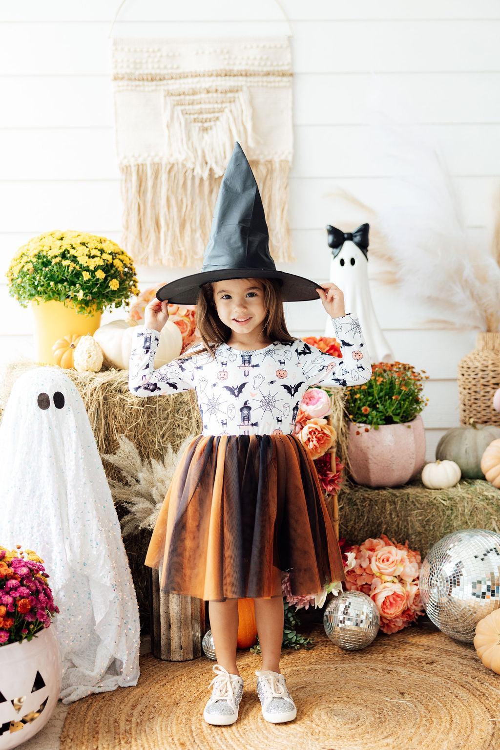 Boo-tiful Halloween Long Sleeve Tutu Dress – Girls