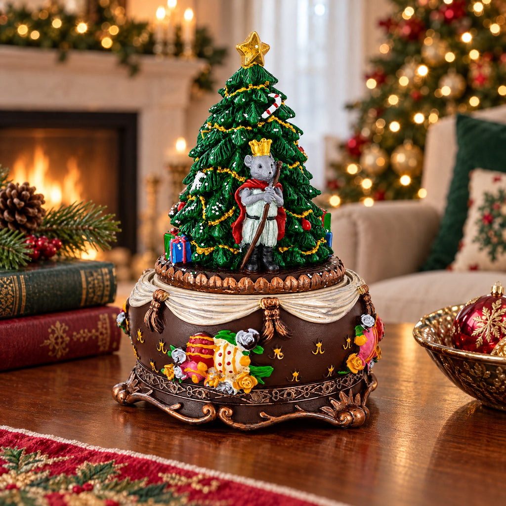 Nutcracker Ballerina Musical Tree Figurine – Music Box