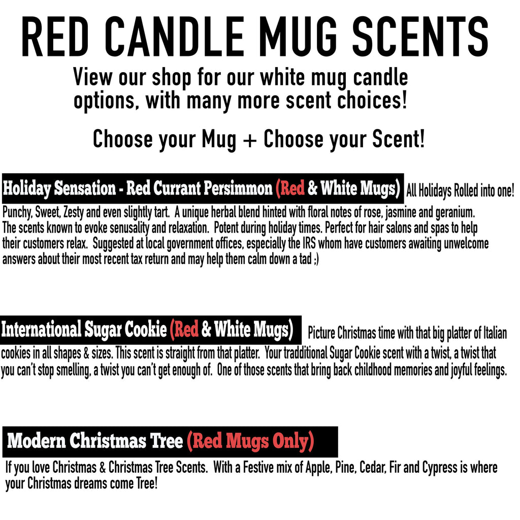 Holiday Candle Mug 16 oz – Reusable Red Metal Mug