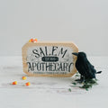 Salem Apothecary Wood Sign – Halloween Shelf & Tiered Tray Decor
